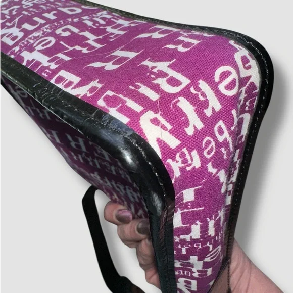 Burberry Logo Print Crossbody Bag in Purple White and Black Graffiti Rare Small